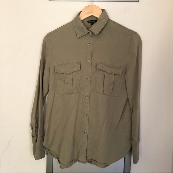 Massimo Dutti Long-sleeve Lyocell Button-down shirt - Picture 1 of 7